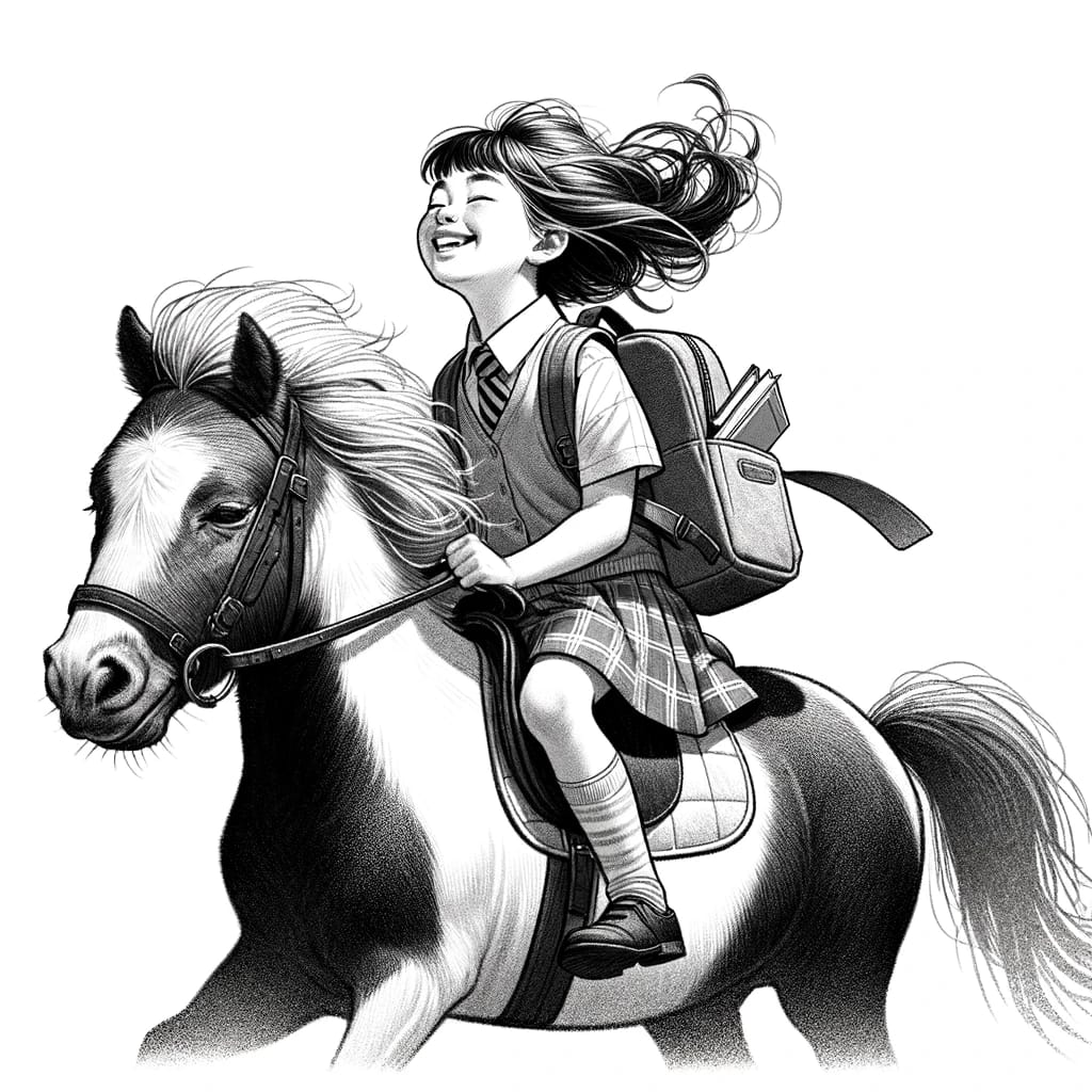 Girlridingtoschool